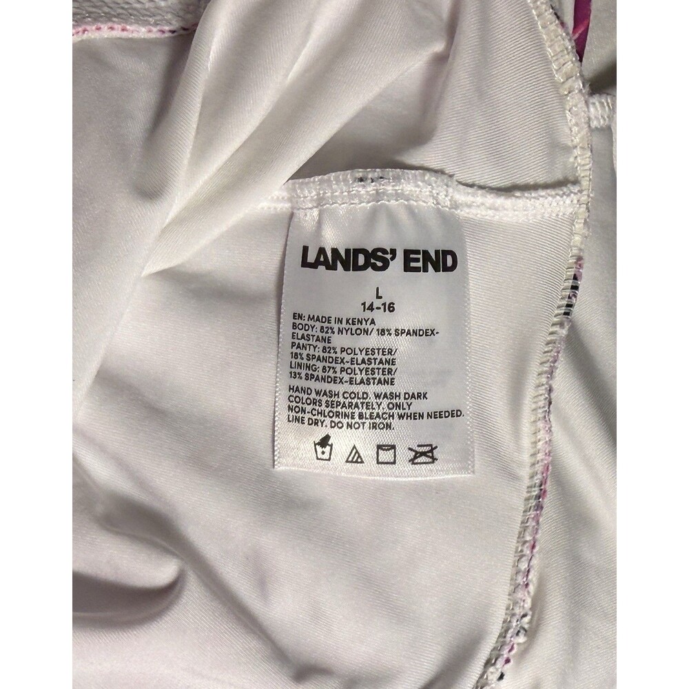 NEW NWT Lands End Womens Swim Dress Size Large Pink Swimsuit Clothes L 14-16 - Picture 4 of 6